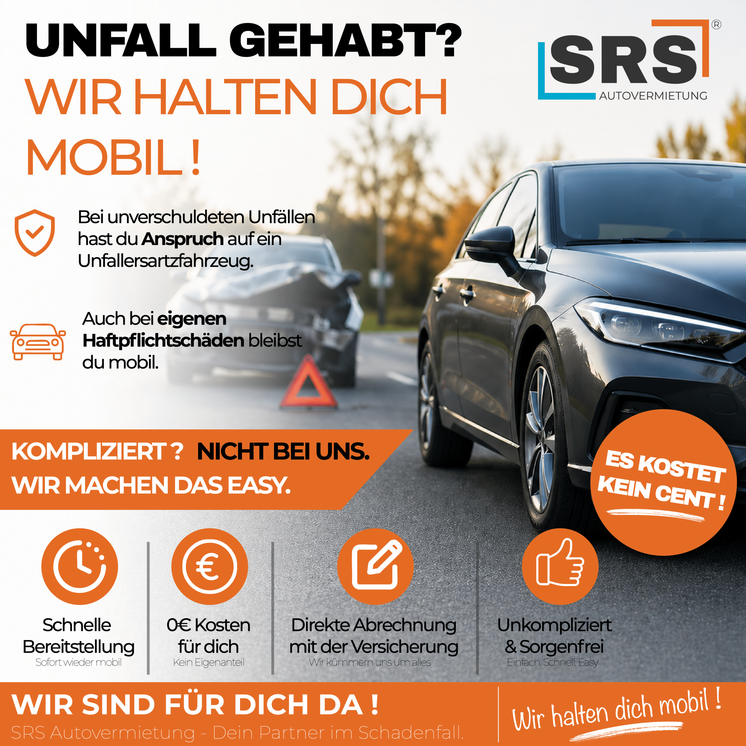 Unfallersatz Werkstattersatz Kleve SRS Autovermietung